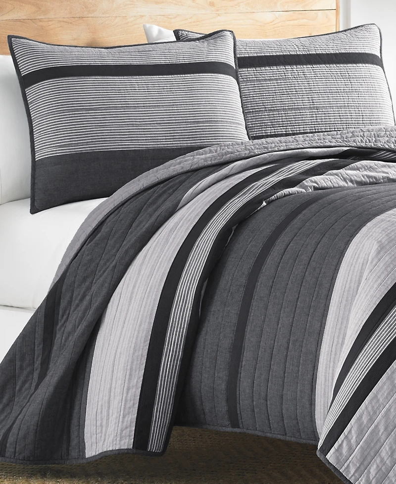 Closeout! Nautica Vessey Cotton Reversible Quilt, Twin