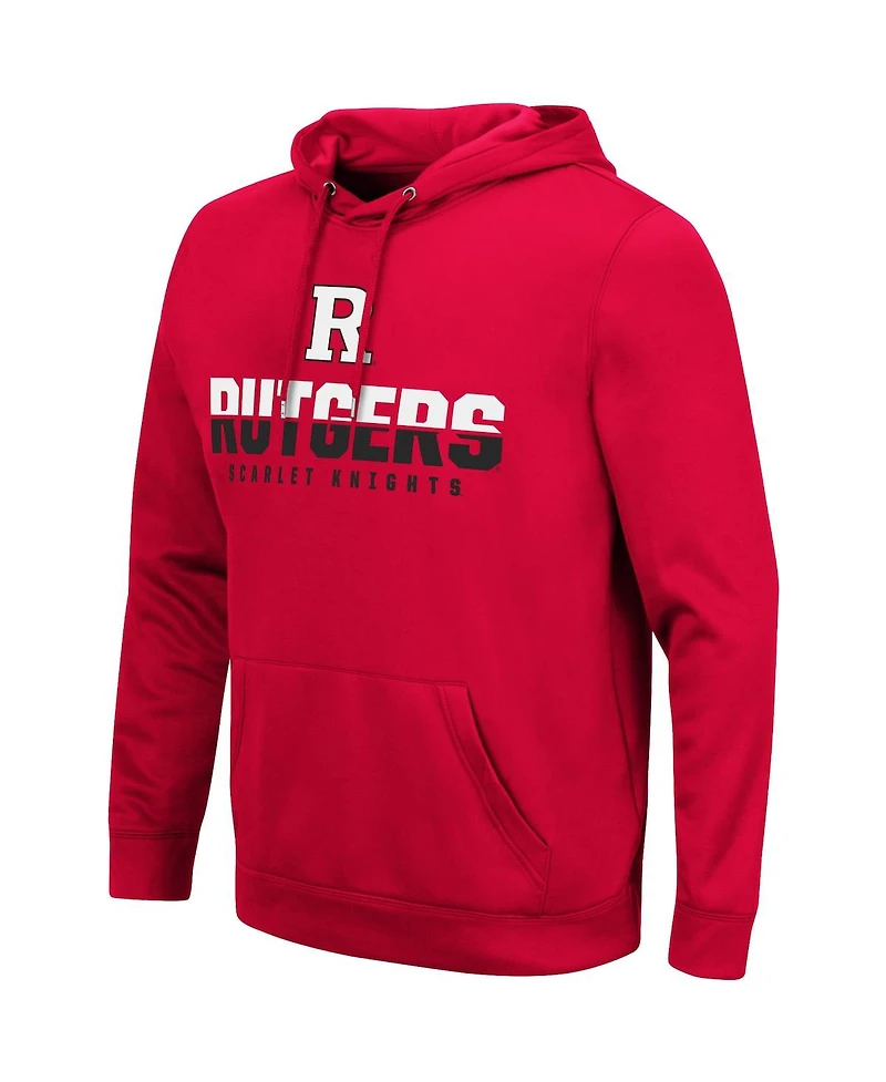 Men's Colosseum Scarlet Rutgers Knights Lantern Pullover Hoodie