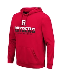 Men's Colosseum Scarlet Rutgers Knights Lantern Pullover Hoodie