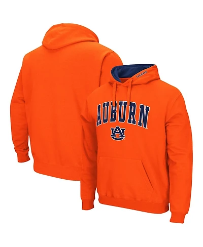 Men's Colosseum Orange Auburn Tigers Arch & Logo 3.0 Pullover Hoodie