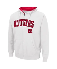 Colosseum Men's Rutgers Scarlet Knights Arch & Logo 3.0 Full-Zip Hoodie