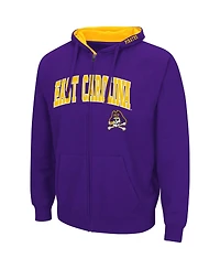 Colosseum Men's Ecu Pirates Arch and Logo 3.0 Full-Zip Hoodie