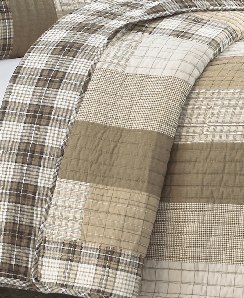 Eddie Bauer Fairview Saddle Reversible 3-Pc. Quilt Set, Full/Queen