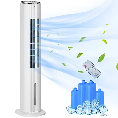 Homcom Portable Air Cooler and Humidifier Cooling Fan for Bedroom