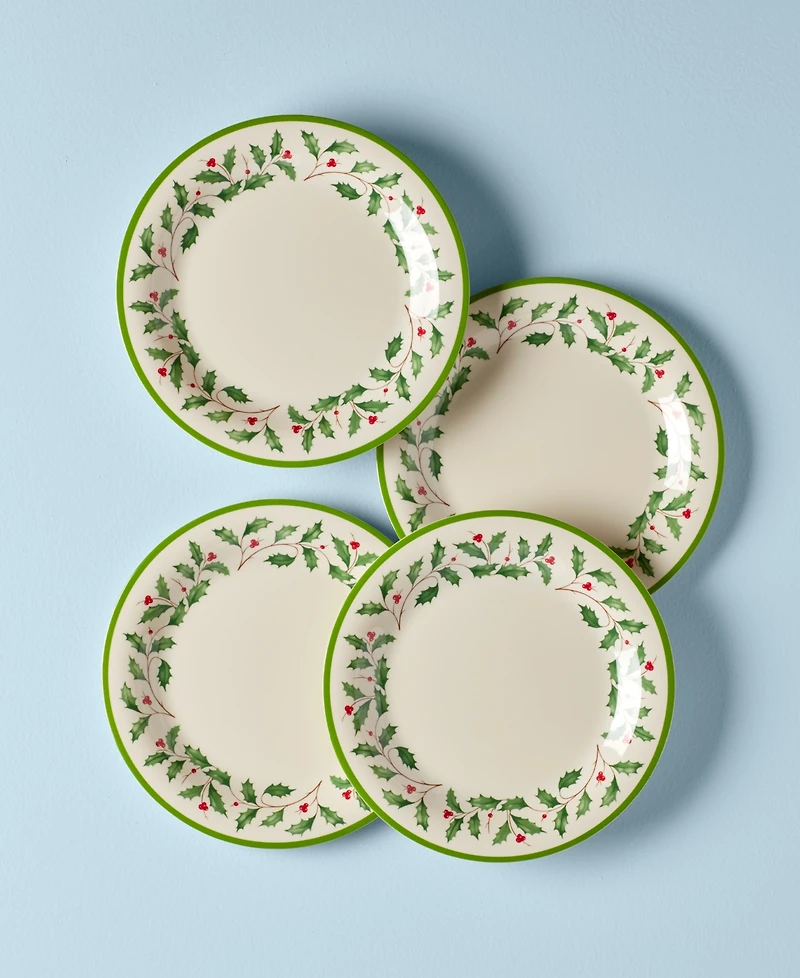 Lenox Holiday Melamine Dinner Plates, Set of 4