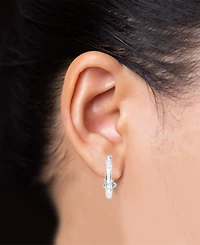 Diamond Baguette Hoop Earrings (1/2 ct. t.w.) in 14k White or Yellow Gold