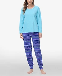 Ink+Ivy Women's Long Sleeve Crew Top with Jogger, Set of 2