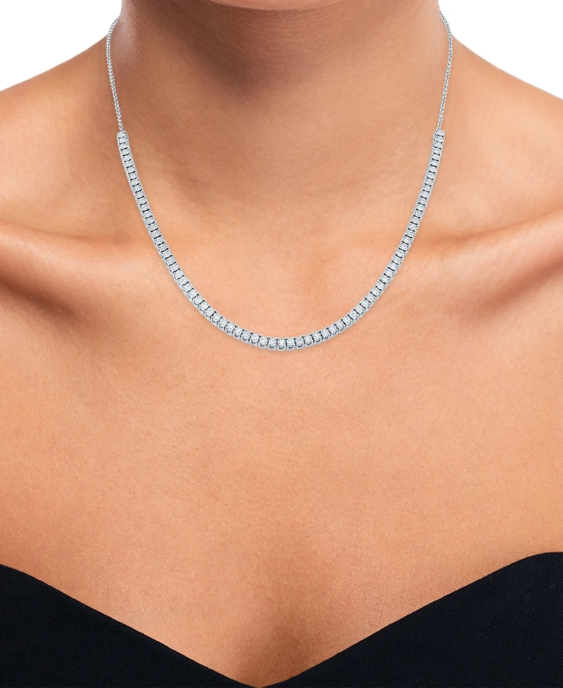 Diamond 18" Tennis Necklace (1/2 ct. t.w.) in Sterling Silver