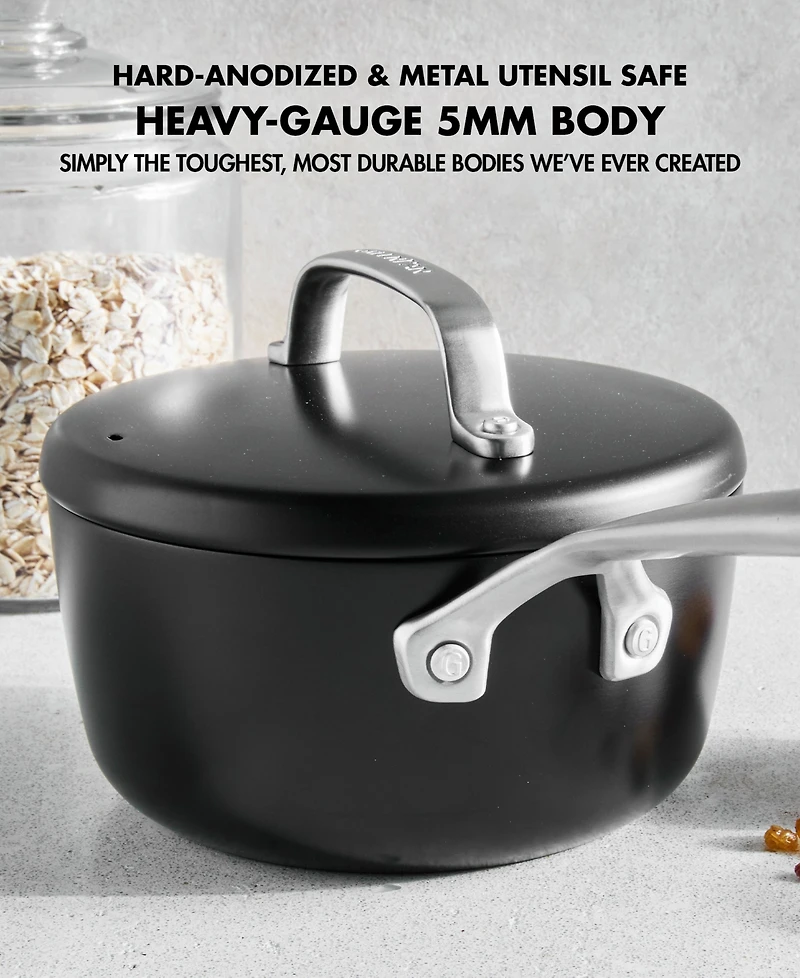 GreenPan Aluminum, Stainless Steel 2-Quart Sauce Pan with Lid
