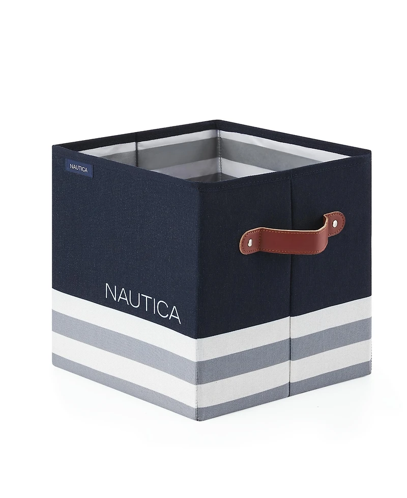 Nautica Folded Storage Cube Stripe