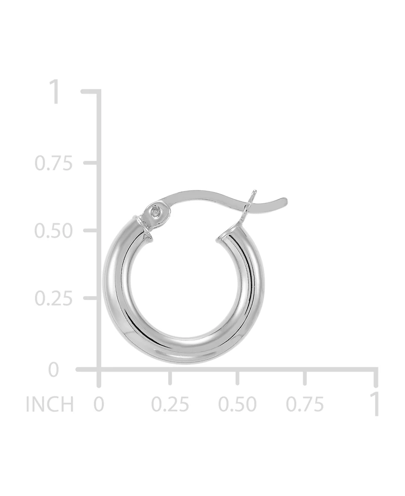 Giani Bernini Polished Tube Hoop Earrings, 15mm, Created for Macy's