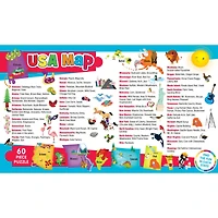 Explorers - Usa Map with State Shaped pieces 60 Piece Kids Puzzle