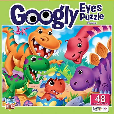 Masterpieces Googly Eyes - Dinosaurs 48 Piece Jigsaw Puzzle for kids