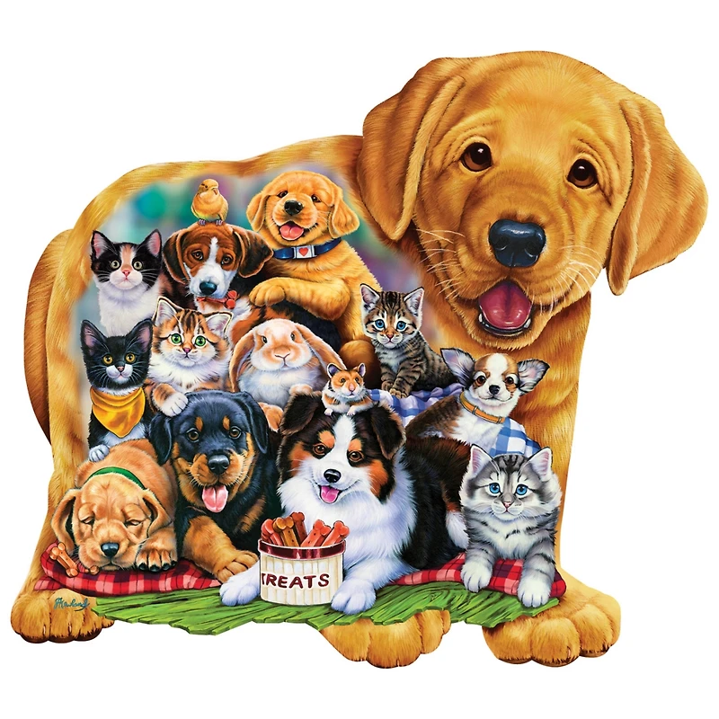 Masterpieces Puppy Pals - 100 Piece Shaped Jigsaw Puzzle