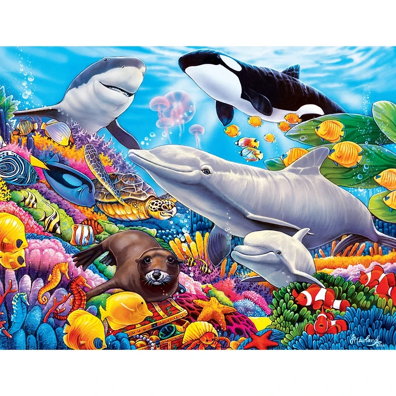 Masterpieces World of Animals Undersea Friends 100 Piece Jigsaw Puzzle