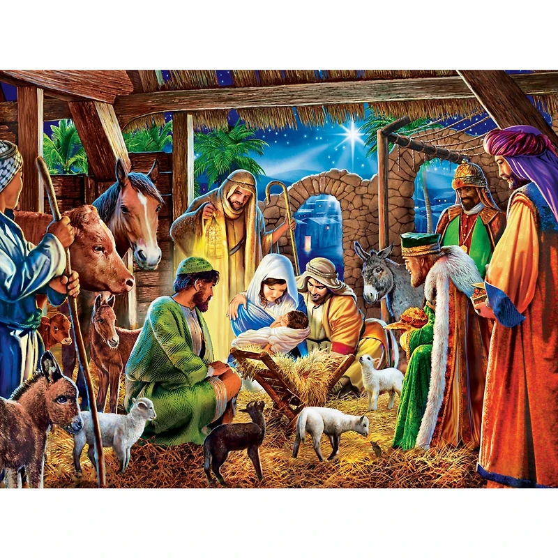MasterPieces Happy Holidays - Away in a Manger 300 Piece Ez Grip Puzzle