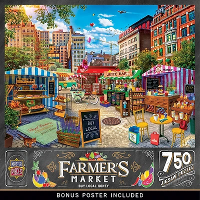 Masterpieces Farmer's Market - Buy Local Honey 750 Piece Jigsaw Puzzle