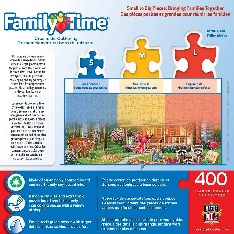 MasterPieces Family Time - Creekside Gathering 400 Piece Jigsaw Puzzle