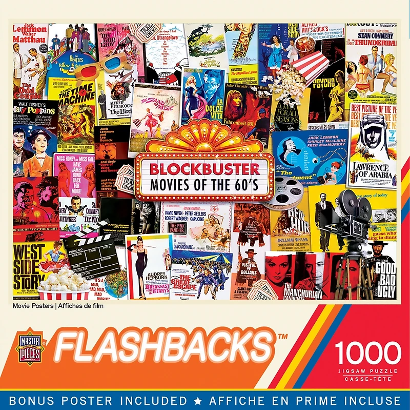 Masterpieces Flashbacks - Movie Posters 1000 Piece Jigsaw Puzzle