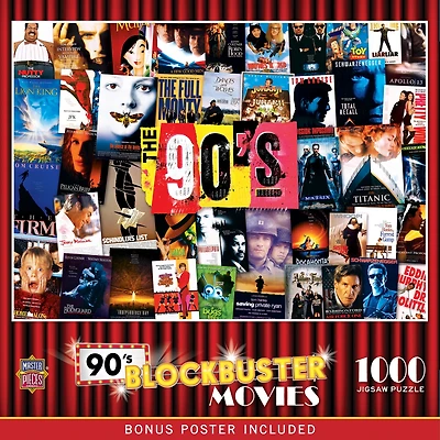 Masterpieces 90's Blockbusters 1000 Piece Jigsaw Puzzle for Adults
