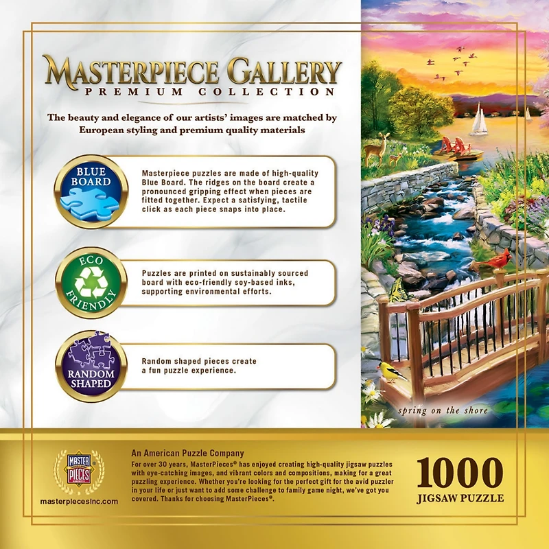 Masterpieces Masterpiece Gallery - Spring on the Shore 1000 Piece Jigsaw Puzzle