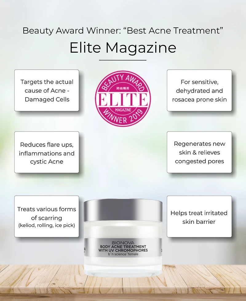 Bionova Body Acne Treatment With Uv Chromophores