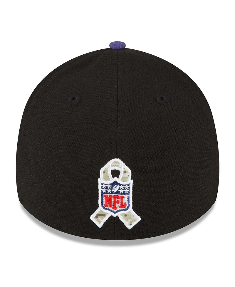 Men's New Era Black, Cardinal Arizona Cardinals 2022 Salute To Service 39THIRTY Flex Hat