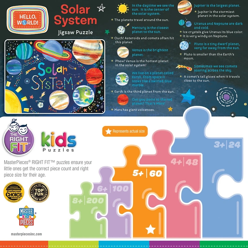 Masterpieces Hello, World! - Solar System 60 Piece Jigsaw Puzzle