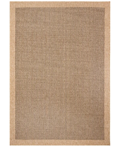 Liora Manne' Sahara Texture Border 6'6" x 9'3" Outdoor Area Rug