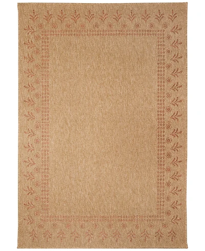 Liora Manne' Sahara Block Print Border 3'3" x 4'11" Outdoor Area Rug