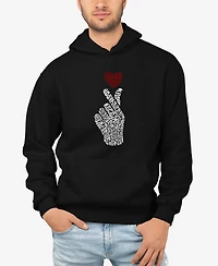 La Pop Art Men's K-Pop Word Art Hooded Sweatshirt