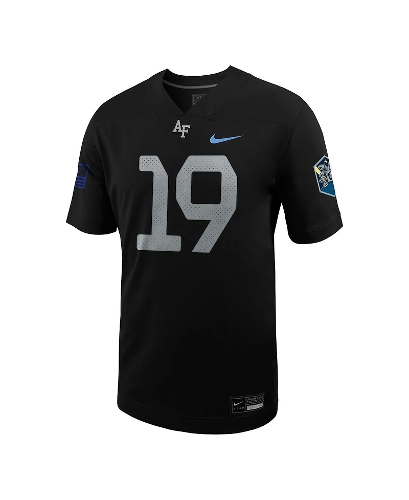 Men's Nike #19 Black Air Force Falcons Space Rivalry Alternate Game Football Jersey