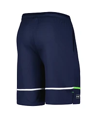 Men's New Era College Navy Seattle Seahawks Combine Authentic Rusher Training Shorts