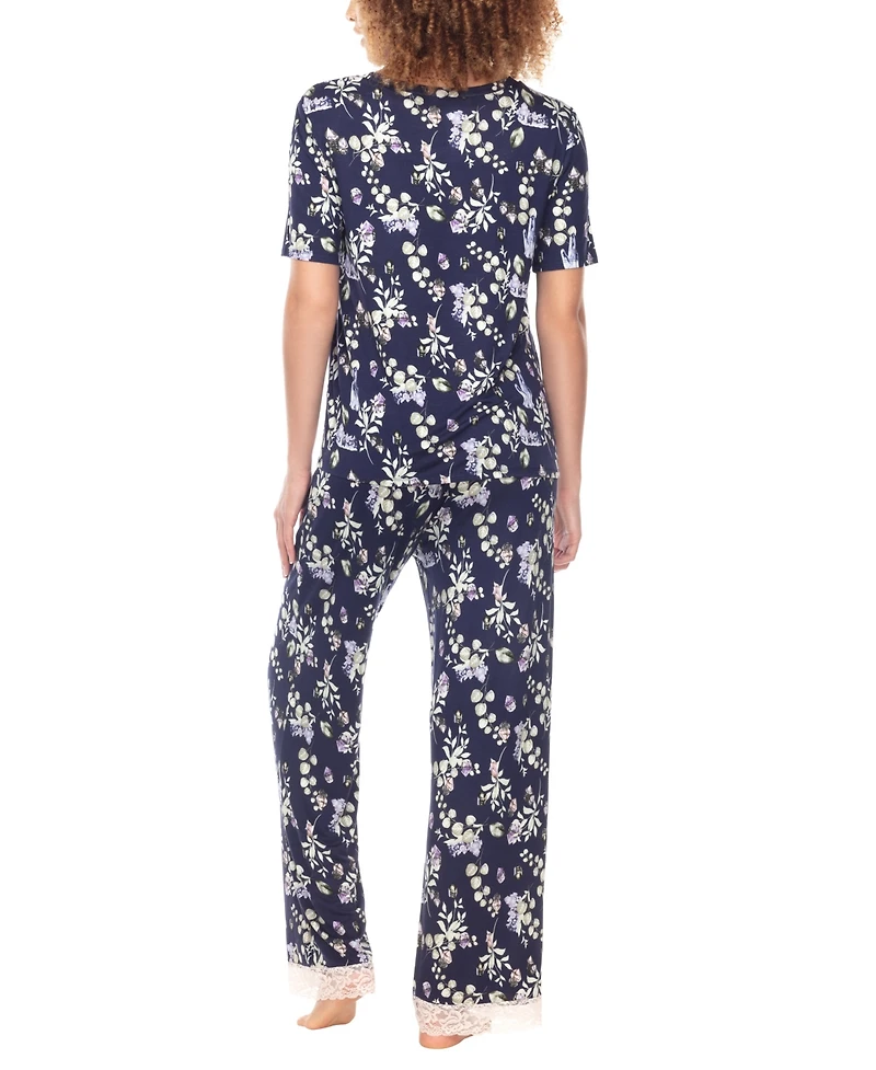 Honeydew Women's Something Sweet Rayon Pant Pajama Set, 2 Piece