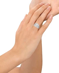 Diamond Multirow Crossover Ring (3/4 ct. t.w.) in Sterling Silver