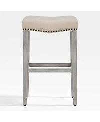 WestinTrends 29" Upholstered Backless Saddle Seat Bar Stool