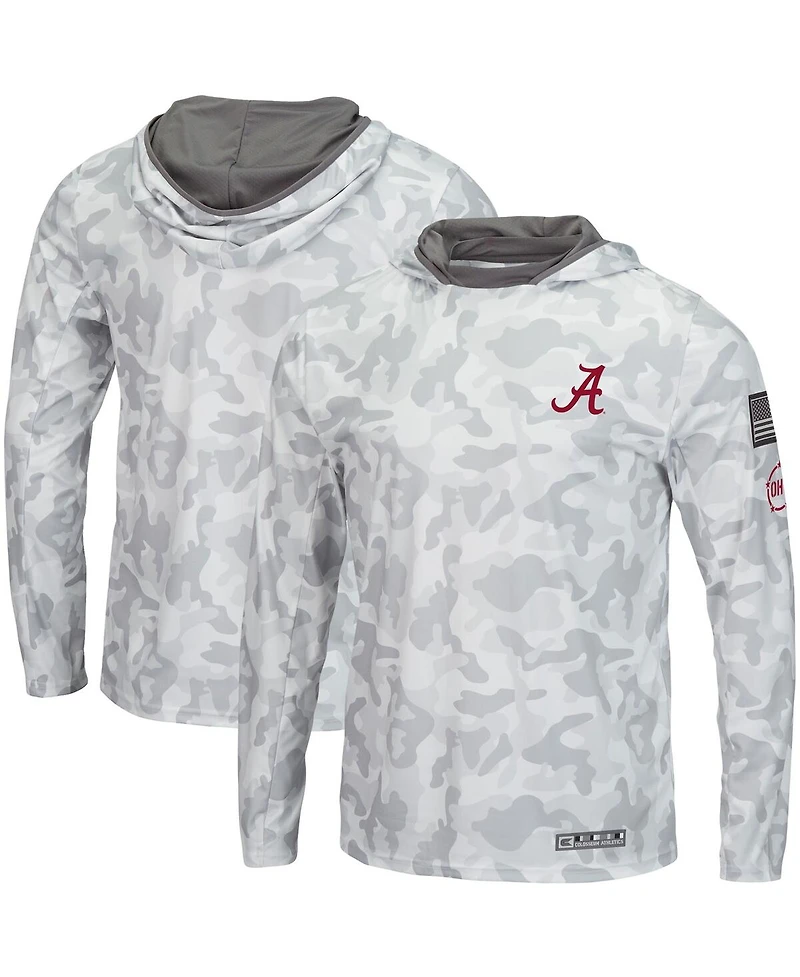 Men's Colosseum Arctic Camo Alabama Crimson Tide Oht Military-inspired Appreciation Long Sleeve Hoodie Top