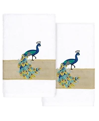 Linum Home Turkish Cotton Penelope Embellished 2-Pc. Hand Towel Set
