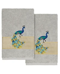 Linum Home Turkish Cotton Penelope Embellished 2-Pc. Hand Towel Set