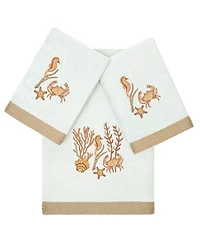 Linum Home Turkish Cotton Aaron Embellished -Pc. Bath Towel Set