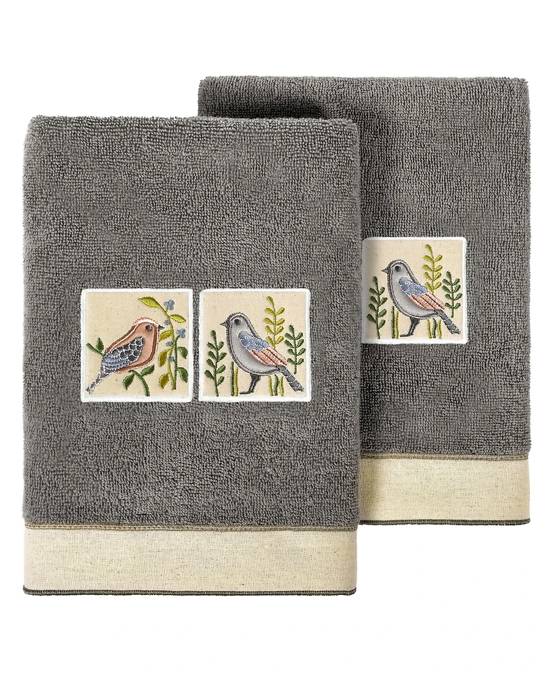 Linum Home Turkish Cotton Belinda Embellished 2-Pc. Hand Towel Set