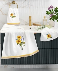 Linum Home Turkish Cotton Girasol Embellished 2-Pc. Hand Towel Set