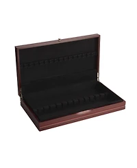 Wallace Dark Walnut Lined Single Stainless-Steel Flatware 19in Chest