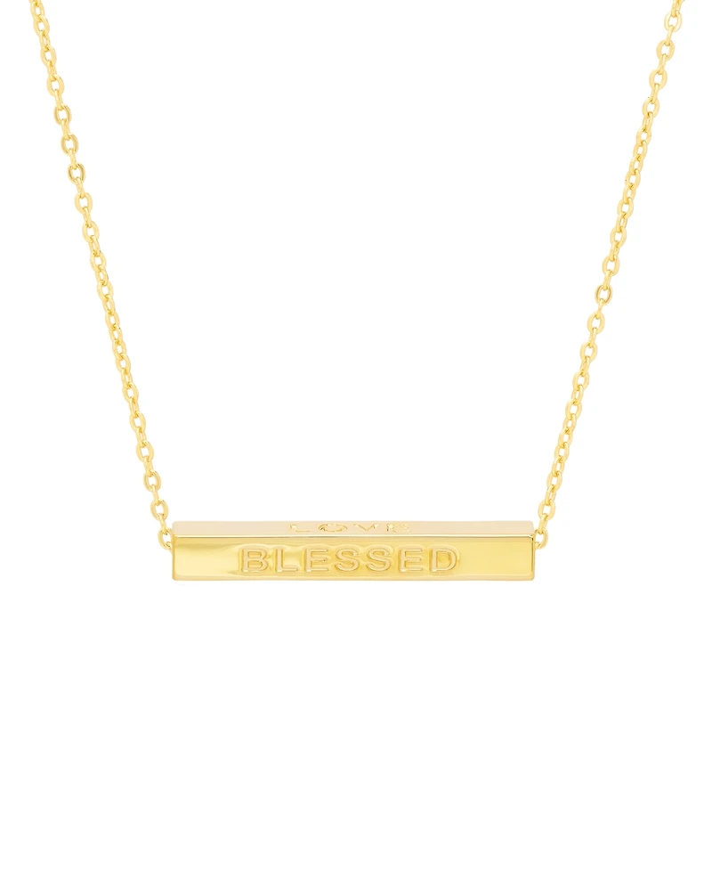 Macy's Gold Plated Love, Faith, Believe, Blessed Necklace