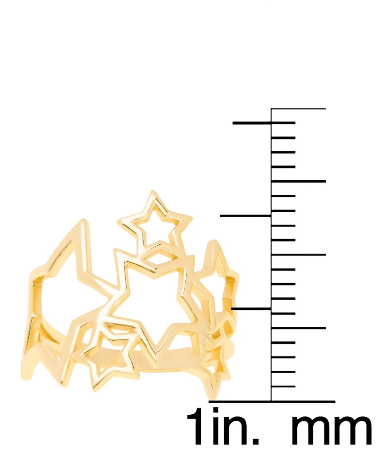 Macy's Gold Plated Open Design Stars Cluster Ring