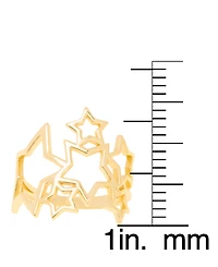 Macy's Gold Plated Open Design Stars Cluster Ring