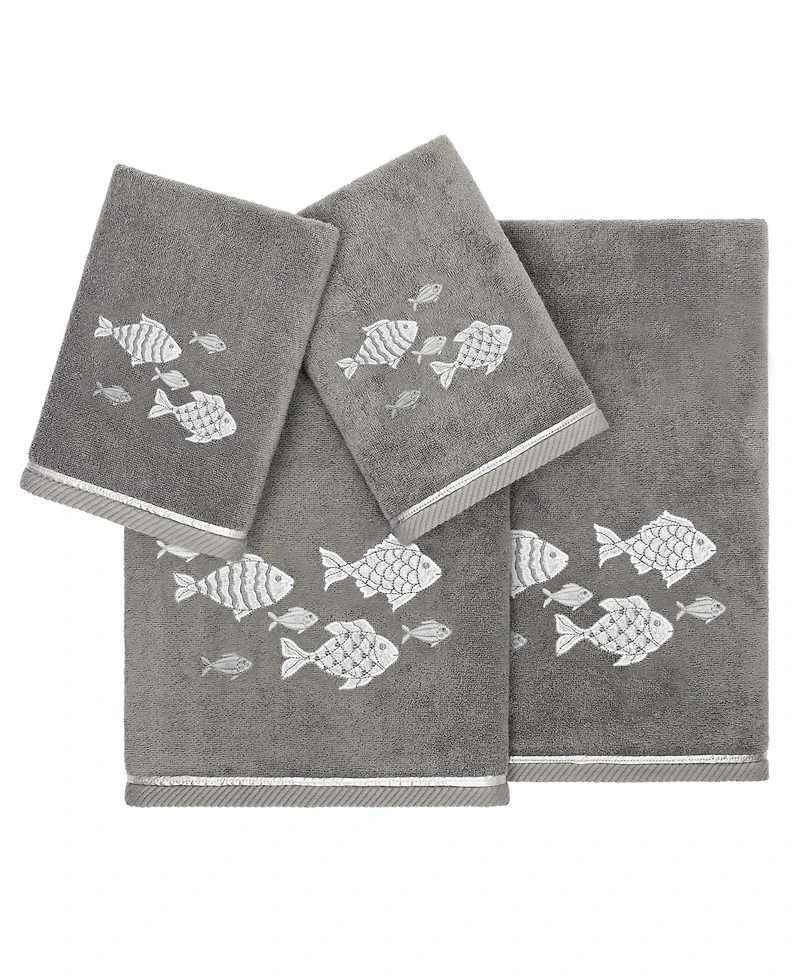 Linum Home Turkish Cotton Figi Embellished -Pc. Bath Towel Set