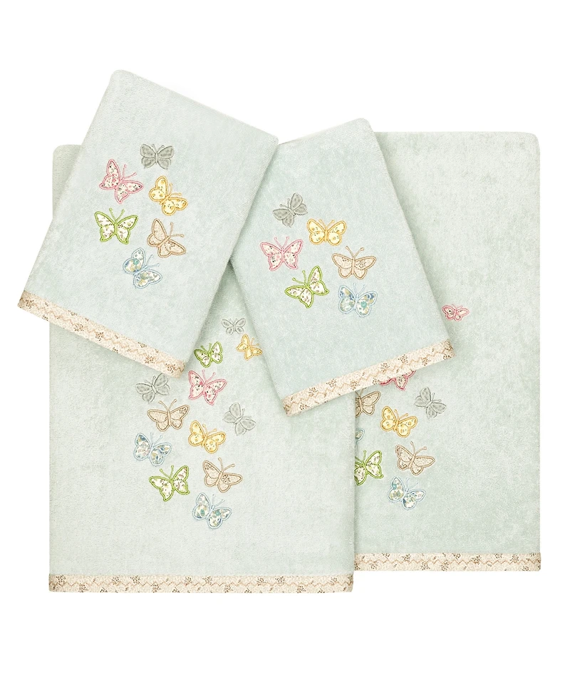 Linum Home Turkish Cotton Mariposa Embellished -Pc. Bath Towel Set