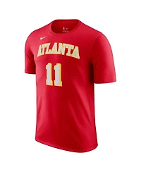 Men's Nike Trae Young Red Atlanta Hawks Icon 2022/23 Name and Number T-shirt