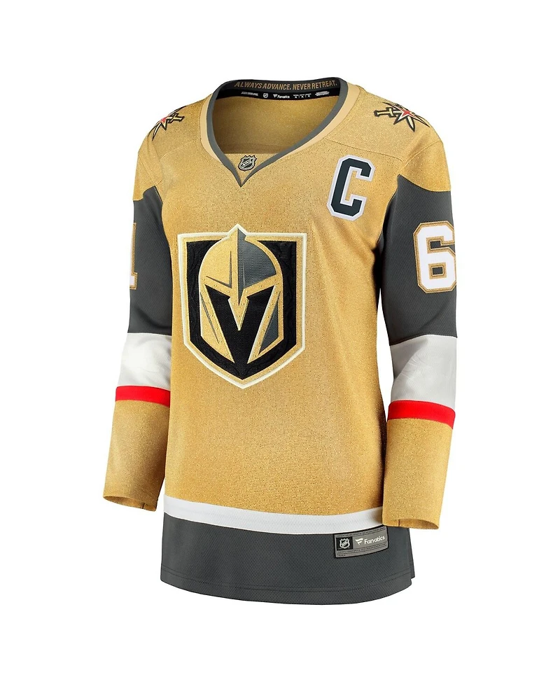 Women's Fanatics Mark Stone Gold Vegas Golden Knights Captain Patch Alternate Premier Breakaway Player Jersey